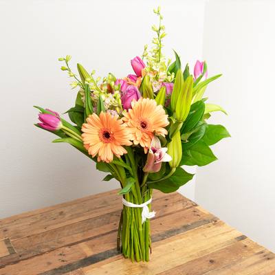 Soft Pastels Wrapped Bouquet